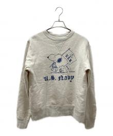 BUZZ RICKSON'S×PEANUTS（バズリクソンズ×ピーナッツ）の古着「U.S.NAVY PEANUTS コラボスウェット」｜グレー