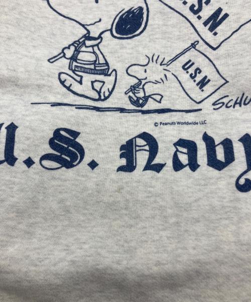 BUZZ RICKSON'S（バズリクソンズ）Buzz Rickson's (バズリクソンズ) PEANUTS (ピーナッツ) U.S.NAVY PEANUTS コラボスウェット グレー サイズ:Mの古着・服飾アイテム