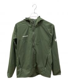 MAMMUT（マムート）の古着「GRANITE SO Hooded Jacket グラナイト ソフトシェル マウンテンパーカー」｜グリーン