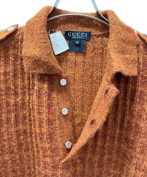 GUCCI（グッチ）GUCCI (グッチ) モヘア ニットポロシャツ ブラウン サイズ:Mの古着・服飾アイテム