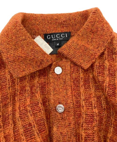 GUCCI（グッチ）GUCCI (グッチ) モヘア ニットポロシャツ ブラウン サイズ:Mの古着・服飾アイテム