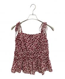 HER LIP TO（ハーリップトゥ）の古着「Cherry Pattern Strap Top」｜レッド