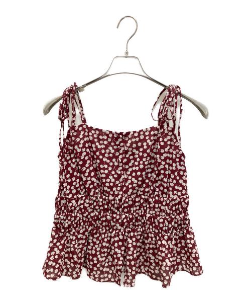 HER LIP TO（ハーリップトゥ）HER LIP TO (ハーリップトゥ) Cherry Pattern Strap Top レッド サイズ:Mの古着・服飾アイテム