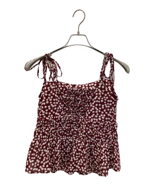 HER LIP TO（ハーリップトゥ）HER LIP TO (ハーリップトゥ) Cherry Pattern Strap Top レッド サイズ:Mの古着・服飾アイテム
