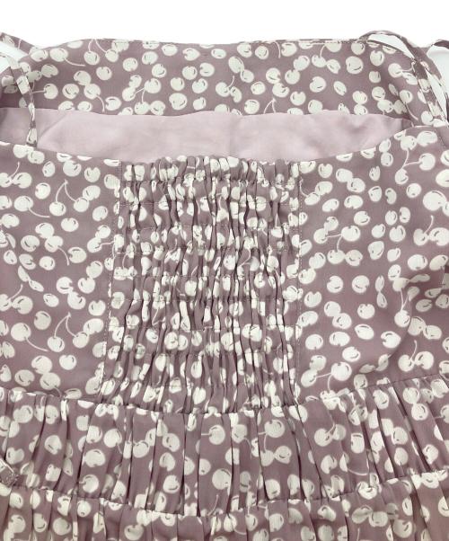 HER LIP TO（ハーリップトゥ）Her lip to (ハーリップトゥ) Cherry Pattern Strap Top ラベンダー サイズ:Sの古着・服飾アイテム