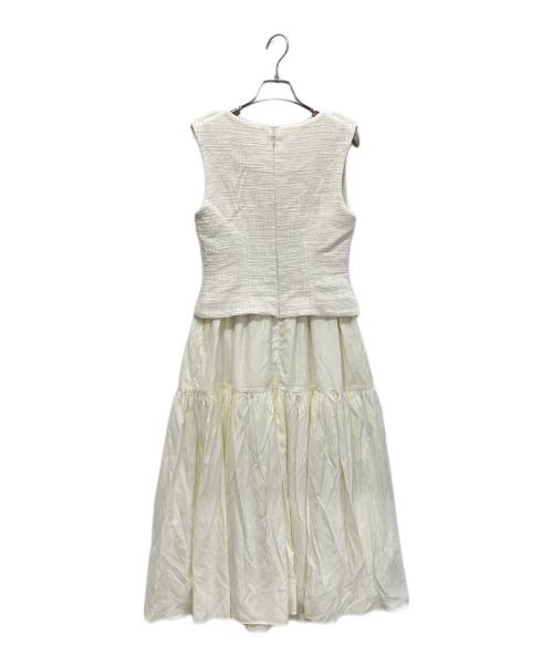 HER LIP TO（ハーリップトゥ）HER LIP TO (ハーリップトゥ) Emma Tweed Docking Dress ノースリーブワンピース/エマツイードドッキングドレス ホワイト サイズ:Sの古着・服飾アイテム