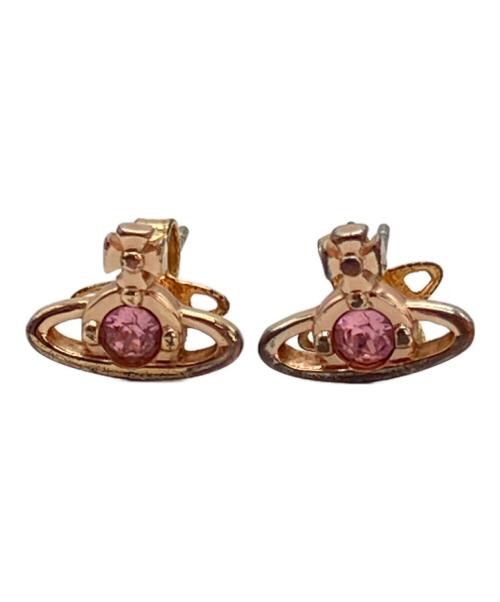 Vivienne Westwood（ヴィヴィアンウエストウッド）Vivienne Westwood (ヴィヴィアンウエストウッド) NANO SOLITAIRE EARRINGS ゴールドの古着・服飾アイテム