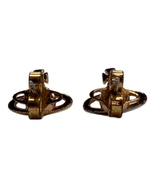 Vivienne Westwood（ヴィヴィアンウエストウッド）Vivienne Westwood (ヴィヴィアンウエストウッド) NANO SOLITAIRE EARRINGS ゴールドの古着・服飾アイテム