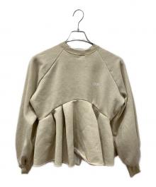 emmi（エミ）の古着「ペプラムラメ裏毛プルオーバー」｜イエロー