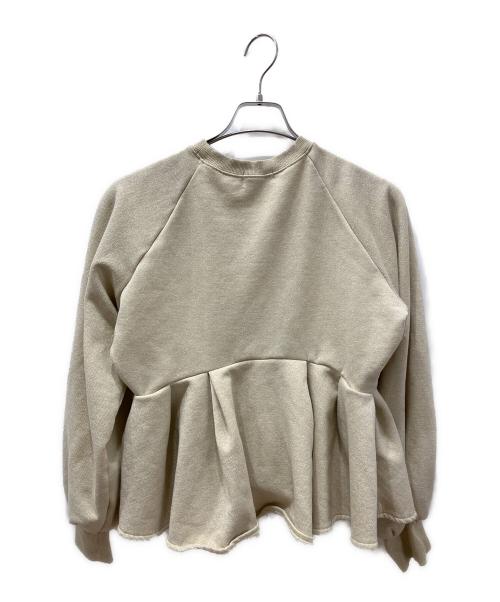 emmi（エミ）emmi (エミ) ペプラムラメ裏毛プルオーバー イエロー サイズ:freeサイズの古着・服飾アイテム