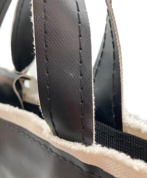 ebagos（エバゴス）ebagos (エバゴス) 2WAY PVC Y字トートバッグ ホワイト×ブラックの古着・服飾アイテム