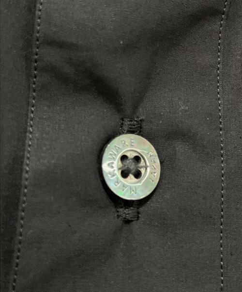 MARKAWARE（マーカウェア）MARKAWARE (マーカウェア) ORGANIC GIZA TYPEWRITER W COLLAR LONG SHIRT ブラック サイズ:1の古着・服飾アイテム