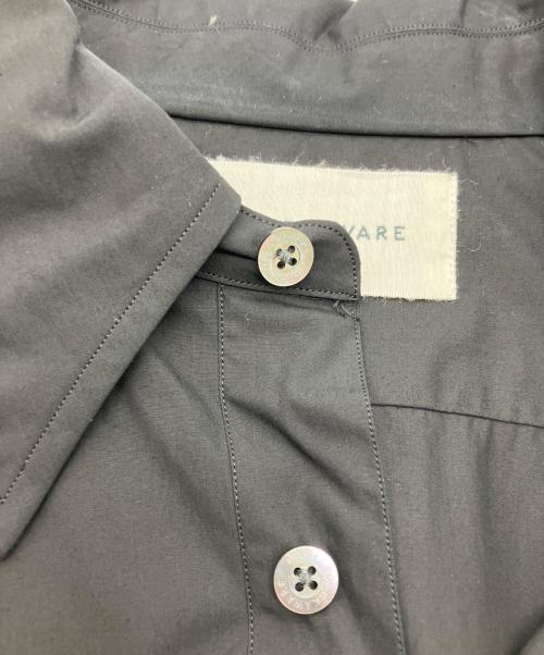 MARKAWARE（マーカウェア）MARKAWARE (マーカウェア) ORGANIC GIZA TYPEWRITER W COLLAR LONG SHIRT ブラック サイズ:1の古着・服飾アイテム