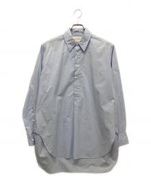 MARKAWARE（マーカウェア）の古着「ORGANIC GIZA TYPEWRITER W COLLAR LONG SHIRT」｜ブルー