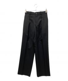 MARKAWARE（マーカウェア）の古着「CLASSIC FIT EASY PANTS ORGANIC WOOL 2/80 TROPICAL パンツ」｜ブラック