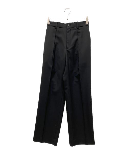 MARKAWARE（マーカウェア）MARKAWARE (マーカウェア) CLASSIC FIT EASY PANTS ORGANIC WOOL 2/80 TROPICAL パンツ ブラック サイズ:1の古着・服飾アイテム