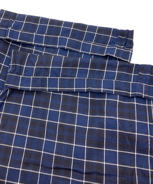 BALENCIAGA（バレンシアガ）BALENCIAGA (バレンシアガ) 18AW ウールチェックフレアパンツ ネイビー サイズ:40の古着・服飾アイテム