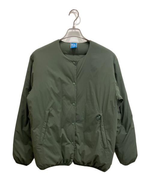 Ocean Pacific（オーシャンパシフィック）Ocean Pacific (オーシャンパシフィック) ライトダウンジャケット / ノーカラージャケット グリーン サイズ:Lの古着・服飾アイテム