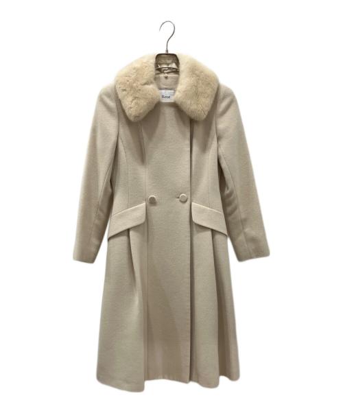 Rene（ルネ）Rene (ルネ) コペンハーゲンファー ウールアンゴラシルク コート ベージュ サイズ:32の古着・服飾アイテム