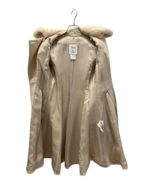 Rene（ルネ）Rene (ルネ) コペンハーゲンファー ウールアンゴラシルク コート ベージュ サイズ:32の古着・服飾アイテム