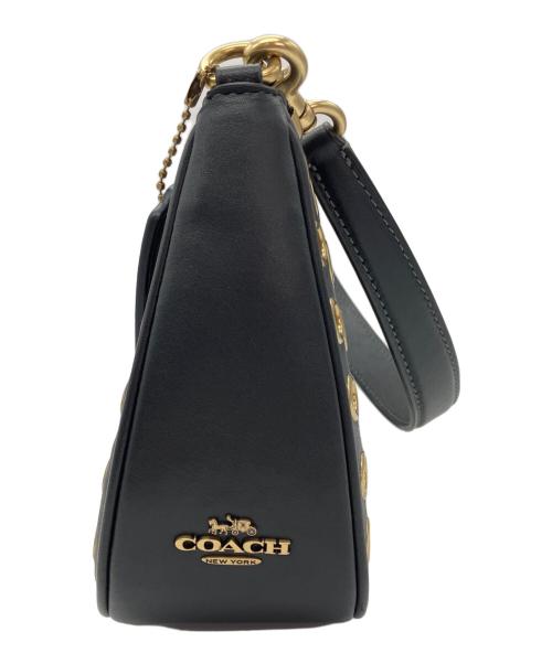 COACH（コーチ）COACH (コーチ) テリ レザーショルダー バッグ ウィズグロメット ブラックの古着・服飾アイテム