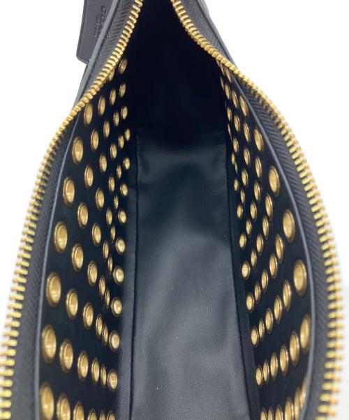 COACH（コーチ）COACH (コーチ) テリ レザーショルダー バッグ ウィズグロメット ブラックの古着・服飾アイテム