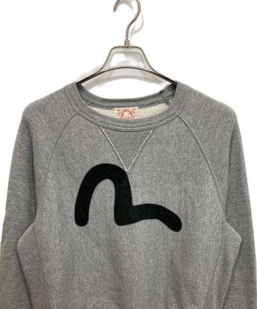 EVISU（エヴィス）EVISU (エヴィス) カモメプリントVガゼットスウェット グレー サイズ:42の古着・服飾アイテム