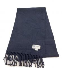 JOHNSTONS OF ELGIN（ジョンストンズ オブ エルガン）の古着「カシミヤストール」｜ネイビー
