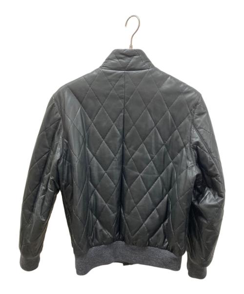 LANVIN COLLECTION（ランバンコレクション）LANVIN COLLECTION (ランバンコレクション) ラムレザー ジップブルゾン ブラック サイズ:50の古着・服飾アイテム