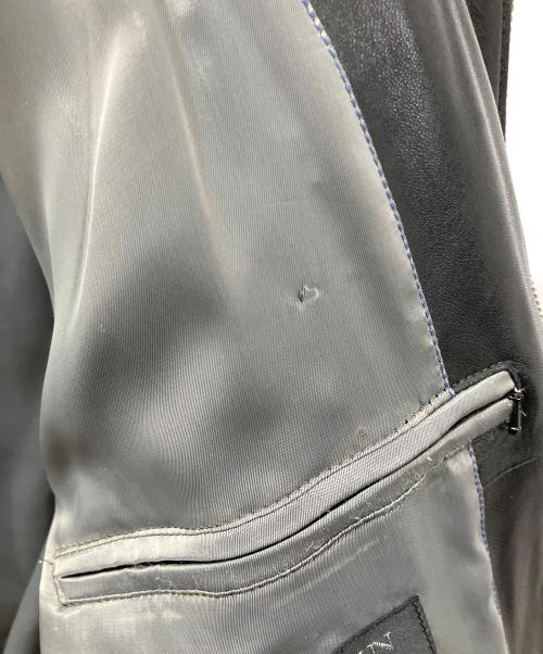 LANVIN COLLECTION（ランバンコレクション）LANVIN COLLECTION (ランバンコレクション) ラムレザー ジップブルゾン ブラック サイズ:50の古着・服飾アイテム