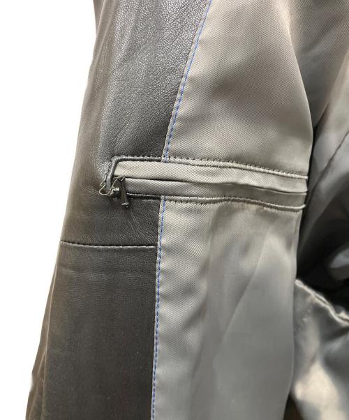 LANVIN COLLECTION（ランバンコレクション）LANVIN COLLECTION (ランバンコレクション) ラムレザー ジップブルゾン ブラック サイズ:50の古着・服飾アイテム