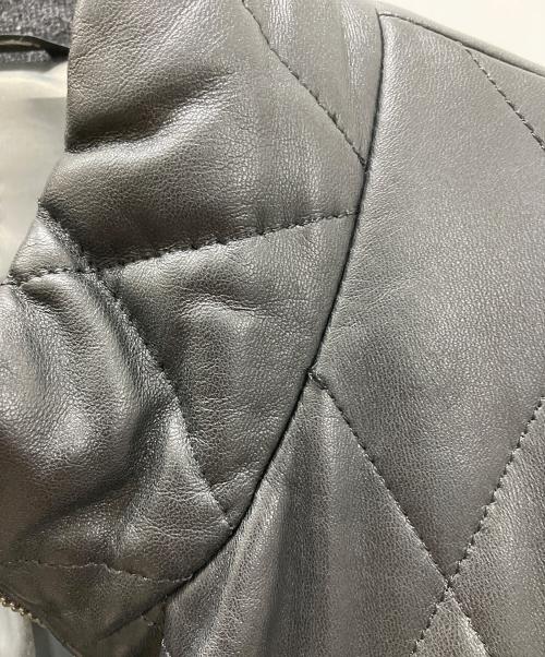 LANVIN COLLECTION（ランバンコレクション）LANVIN COLLECTION (ランバンコレクション) ラムレザー ジップブルゾン ブラック サイズ:50の古着・服飾アイテム