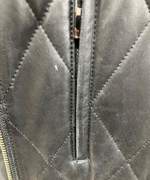 LANVIN COLLECTION（ランバンコレクション）LANVIN COLLECTION (ランバンコレクション) ラムレザー ジップブルゾン ブラック サイズ:50の古着・服飾アイテム