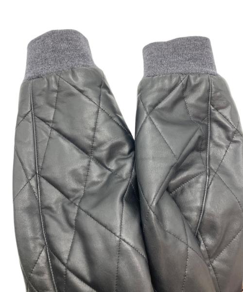 LANVIN COLLECTION（ランバンコレクション）LANVIN COLLECTION (ランバンコレクション) ラムレザー ジップブルゾン ブラック サイズ:50の古着・服飾アイテム