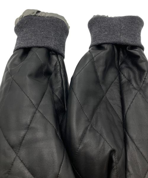 LANVIN COLLECTION（ランバンコレクション）LANVIN COLLECTION (ランバンコレクション) ラムレザー ジップブルゾン ブラック サイズ:50の古着・服飾アイテム