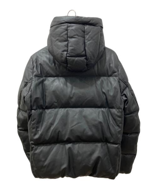 nano・universe（ナノ・ユニバース）nano・universe (ナノ・ユニバース) ラムレザー西川ダウンジャケット ブラック サイズ:Lの古着・服飾アイテム