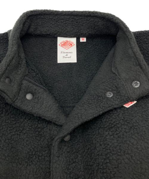 DANTON（ダントン）DANTON (ダントン) DOUBLE FACE BOA STAND COLLAR CARDIGAN フリースジャケット ブラック サイズ:Mの古着・服飾アイテム