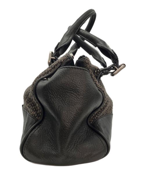 Chloe（クロエ）Chloe (クロエ) パディントンツイードレザーハンドバッグ ブラックの古着・服飾アイテム