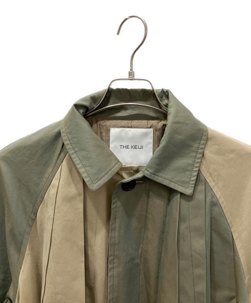 THE KEIJI（ザ・ケイジ）THE KEIJI (ザ・ケイジ) ドッキング プリーツ ステンカラーコート カーキ サイズ:1の古着・服飾アイテム