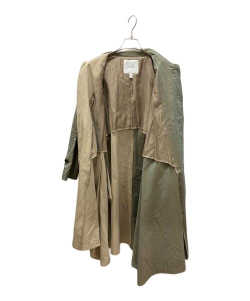 THE KEIJI（ザ・ケイジ）THE KEIJI (ザ・ケイジ) ドッキング プリーツ ステンカラーコート カーキ サイズ:1の古着・服飾アイテム
