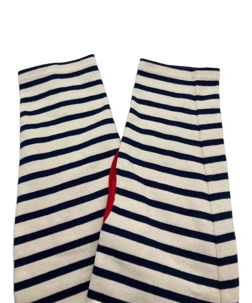 SAINT JAMES（セントジェームス）SAINT JAMES (セントジェームス) ハートエルボーパッチバスクシャツ ネイビー サイズ:36の古着・服飾アイテム