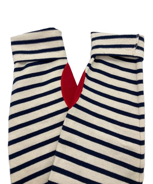 SAINT JAMES（セントジェームス）SAINT JAMES (セントジェームス) ハートエルボーパッチバスクシャツ ネイビー サイズ:36の古着・服飾アイテム