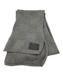 LOUIS VUITTON（ルイ ヴィトン）の古着「エシャルプダミエ ウール マフラー」｜グレー