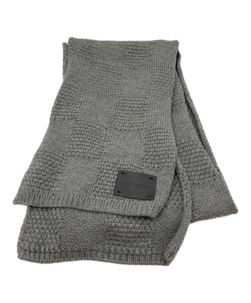 LOUIS VUITTON（ルイ ヴィトン）LOUIS VUITTON (ルイ ヴィトン) エシャルプダミエ ウール マフラー グレーの古着・服飾アイテム