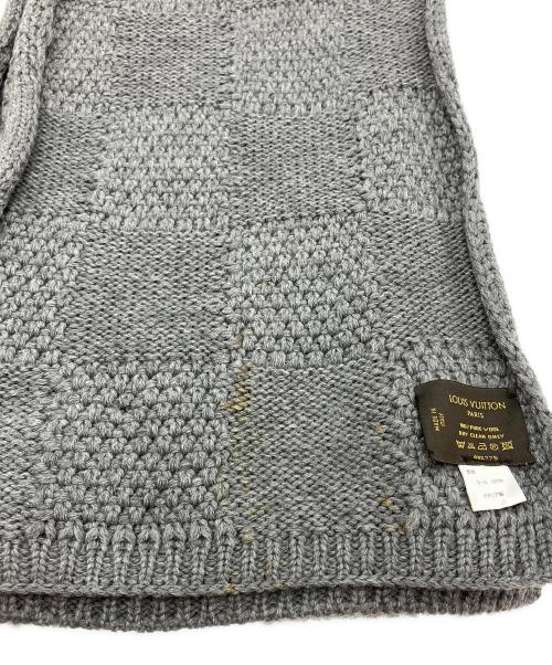 LOUIS VUITTON（ルイ ヴィトン）LOUIS VUITTON (ルイ ヴィトン) エシャルプダミエ ウール マフラー グレーの古着・服飾アイテム