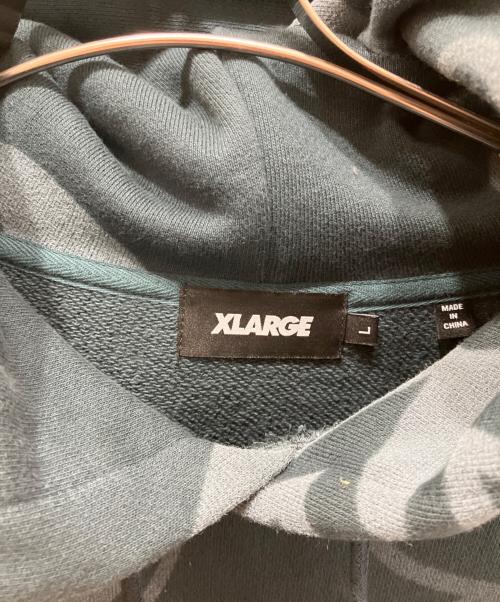 X-LARGE（エクストララージ）X-LARGE (エクストララージ) PEACE HOODED SWEATSHIRT パーカー/ピース フーデッドスウェットシャツ グリーン サイズ:Lの古着・服飾アイテム