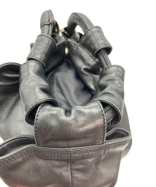 LOEWE（ロエベ）LOEWE (ロエベ) ナッパアイレ レザーハンドバッグ ブラックの古着・服飾アイテム