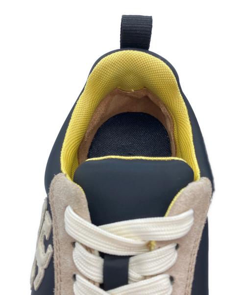 TORY BURCH（トリーバーチ）TORY BURCH (トリーバーチ) Good Luck Trainer ローカットスニーカー ブラック×ベージュ サイズ:5.5の古着・服飾アイテム