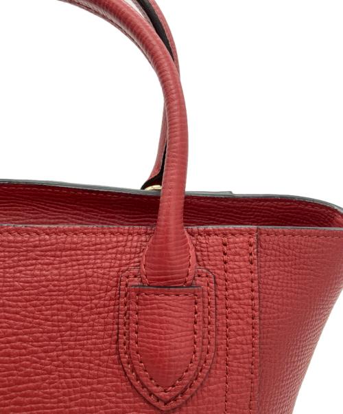 LONGCHAMP（ロンシャン）LONGCHAMP (ロンシャン) MAIL BOX 2WAY ハンドバッグ レッドの古着・服飾アイテム