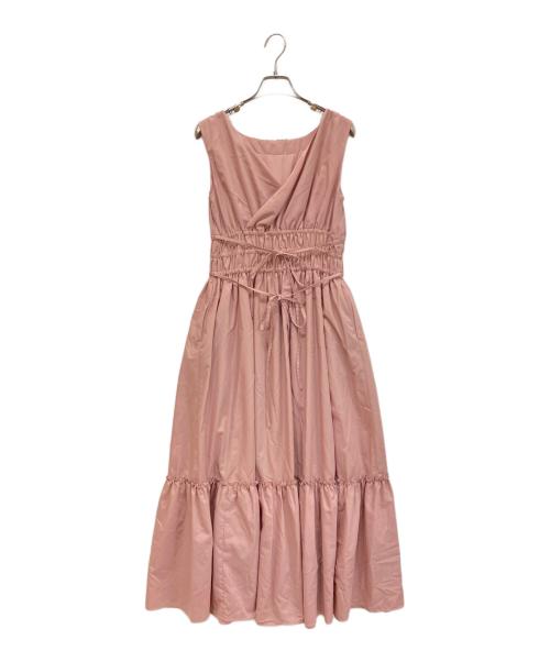 HER LIP TO（ハーリップトゥ）HER LIP TO (ハーリップトゥ) Riviera Double Bow Dress/リヴィエラダブルボウドレス ピンク サイズ:Mの古着・服飾アイテム
